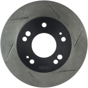 Mitsubishi Galant Brake Rotor (1) - Front Left - Stoptech - Slotted Sport Rotor - Black - `98-`01