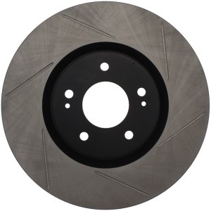 Mitsubishi Evolution Brake Rotor (1) - Front Left - Stoptech - Slotted - `03-`06