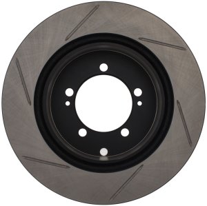 Mitsubishi Lancer Brake Rotor (1) - Rear Right - Stoptech - Slotted Sport, E-coated - Black - `03-`06