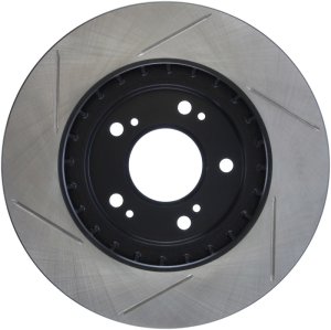 Mitsubishi Grandis Brake Rotor (1) - Front Left - Stoptech - Slotted Sport - Black - `07-`09