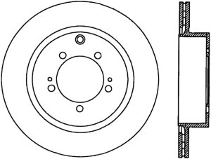 Mitsubishi Lancer Brake Rotor (1) - Rear Right - Stoptech - Cryo Slotted - Black - `08-`16