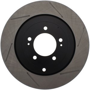 Mitsubishi Lancer Brake Rotor (1) - Rear Right - Stoptech - Slotted Sport - Black - `08-`15
