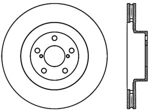 Saab 9-2X Brake Rotor (1) - Front Right - Stoptech - Slotted Sport Cryo - Black - `05-`06