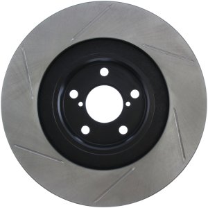 Saab 9-2X Brake Rotor (1) - Front Left - Stoptech - Slotted Sport - Black - `05-`06