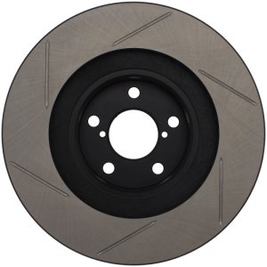 Saab 9-2X Brake Rotor (1) - Front Right - Stoptech - Slotted Sport - Black - `05-`06