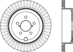 Scion FR S Brake Rotor (1) - Rear Right - Stoptech - Cryo Slotted - Black - `13-`16