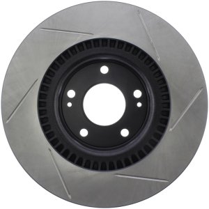 Hyundai Sonata Brake Rotor (1) - Front Right - Stoptech - Slotted - Black - `15-`19