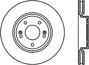 Hyundai Sonata Brake Rotor (1) - Front Left - Stoptech - Slotted Sport Cryo - Black - `05-`15 Hyundai Sonata Brake Rotor (1) - Front Left - Stoptech - Slotted Sport Cryo - Black - `05-`15
