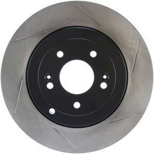 Hyundai Genesis Coupe Brake Rotor (1) - Rear Left - Stoptech - Slotted Sport - Black - `10-`16