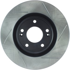 Hyundai Genesis Coupe Brake Rotor (1) - Front Left - Stoptech - Slotted Sport - Black - `10-`16