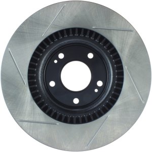Hyundai Genesis Coupe Brake Rotor (1) - Front Left - Stoptech - Slotted Sport - Black - `10-`16
