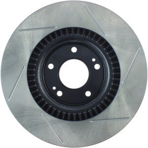 Hyundai Genesis Coupe Brake Rotor (1) - Front Right - Stoptech - Slotted Sport - Black - `10-`16