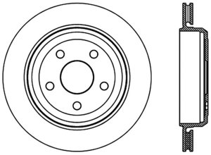 Dodge Durango Brake Rotors (1) - Rear Left - Stoptech - Slotted Sport - Black - `11-`19