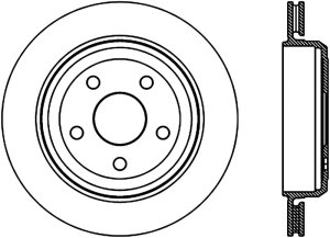 Dodge Durango Brake Rotor (1) - Rear Right - Stoptech - Slotted Sport - Black - `11-`19