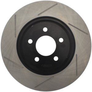 Ford Mustang Brake Rotor (1) - Front Right - Stoptech - Slotted Sport - Black - `94-`04