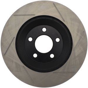 Ford Mustang Brake Rotor (1) - Front Right - Stoptech - Slotted Sport - Black - `94-`04