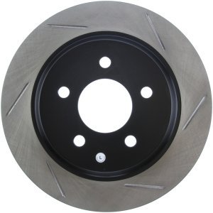 Ford Mustang Brake Rotor (1) - Rear Left - Stoptech - Slotted Sport - Black - `94-`04