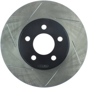 Lincoln Town Car Brake Rotor (1) - Front Right - Stoptech - Slotted Sport - Black - `03-`11