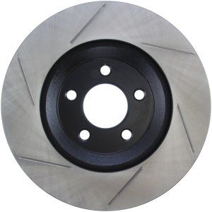 Ford Mustang Brake Rotor (1) - Front Left - Stoptech - Slotted Sport - Black - `05-`10