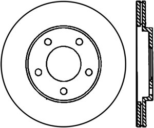 Ford Mustang Brake Rotor (1) - Rear Right - Stoptech - Slotted Sport + Cryo Treatment - Black - `05-`10