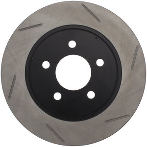 Ford Mustang Brake Rotor (1) - Rear Left - Stoptech - Slotted - Black - `05-`10