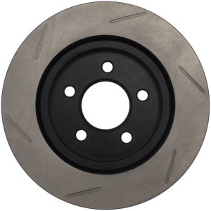 Ford Mustang Brake Rotor (1) - Rear Left - Stoptech - Slotted - Black - `05-`10
