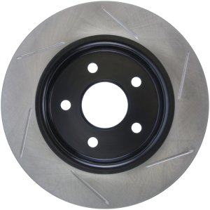 Ford Focus Brake Rotor (1) - Rear Right - Stoptech - Sport Slotted - Black - `13-`18