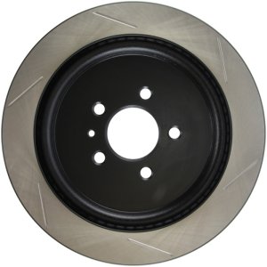 Ford Shelby GT500 Brake Rotor (1) - Right Rear - Stoptech - Slotted Sport - Black E-Coated - `13-`14