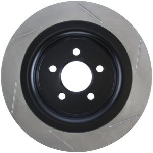Ford Mustang Brake Rotor (1) - Rear Right - Stoptech - Slotted Sport - Black - `15-`20