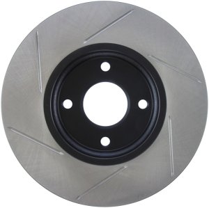 Ford Fiesta Brake Rotor (1) - Front Left - Stoptech - Sport Slotted Cryo - Black - `14-`18