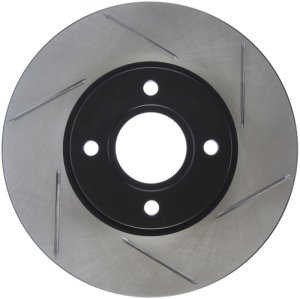 Ford Fiesta Brake Rotor (1) - Front Left - Stoptech - Sport Slotted Cryo - Black - `14-`18