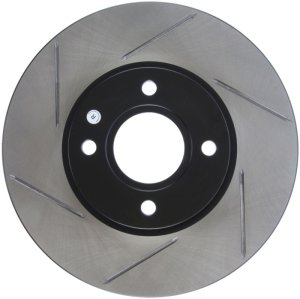 Ford Fiesta Brake Rotor (1) - Front Right - Stoptech - Slotted Sport Rotors - Black - `14-`18