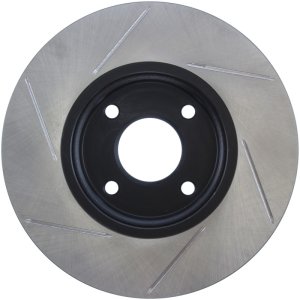 Ford Fiesta Brake Rotor (1) - Front Left - Stoptech - Sport Slotted - Black - `14-`19