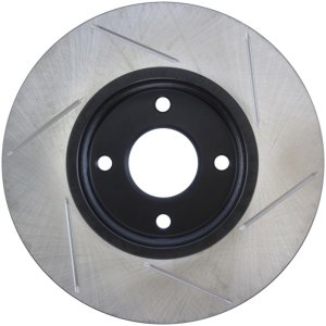 Ford Fiesta Brake Rotor (1) - Front Right - Stoptech - Slotted - Black - `14-`19