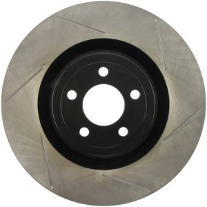 Ford Mustang Brake Rotor (1) - Front Left - Stoptech - Slotted - Black - `15-`20