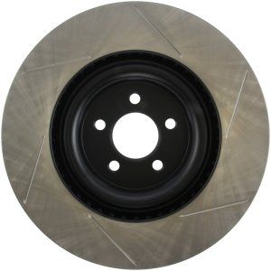 Ford Mustang Brake Rotor (1) - Right Front - Stoptech - Slotted Sport - Black - `15-`20