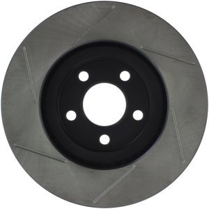 Dodge Neon Brake Rotor (1) - Front Left - Stoptech - Slotted - Black - `03-`05