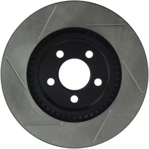 Dodge Magnum Brake Rotor (1) - Front Left - Stoptech - Slotted Sport - Black - `05-`08