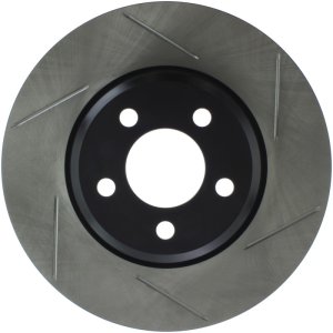 Dodge Magnum Brake Rotor (1) - Front Left - Stoptech - Slotted Sport - Black - `05-`08