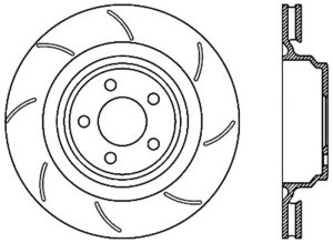 Dodge Magnum Brake Rotor (1) - Rear - Stoptech - Slotted Cryo - Black - `06-`08