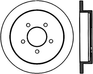 Lincoln Blackwood Brake Rotor (1) - Rear Left - Stoptech - Slotted Sport + Cryogenic Treatment - Black - 2002