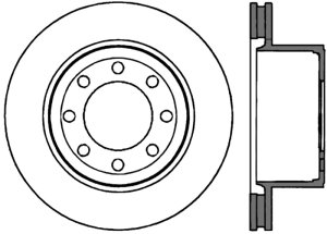 Ford F-350 Super Duty Brake Rotor (1) - Rear Left - Stoptech - Sport Slotted + Cryo-Treated - Black - `05-`12 Ford F-350 Super Duty Brake Rotor (1) - Rear Left - Stoptech - Sport Slotted + Cryo-Treated - Black - `05-`12