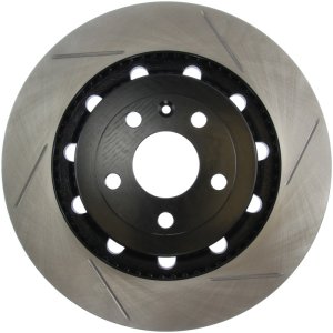 Ford Taurus Brake Rotor (1) - Front Left - Stoptech - Slotted Sport Rotor with Black E-Coating - Black - `13-`19