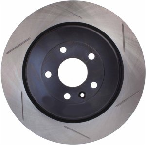 Ford Police Interceptor Utility Brake Rotor (1) - Rear Left - Stoptech - Slotted Sport Rotors - Black - `13-`19