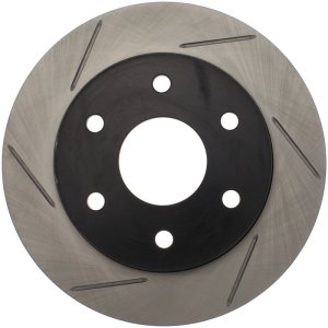 Cadillac Escalade ESV Brake Rotor (1) - Front Right - Stoptech - Slotted - Black - `03-`06