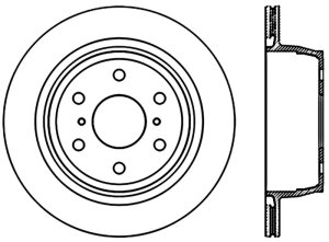 Chevrolet Suburban Brake Rotor (1) - Rear Left - Stoptech - Slotted Sport Cryo - Black - `14-`20