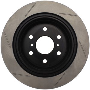 Cadillac Escalade ESV Brake Rotor (1) - Rear Left - Stoptech - Slotted Sport - Black - `07-`20