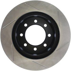 Dodge Ram 2500 Brake Rotor (1) - Front Right - Stoptech - Slotted Sport, E-Coated, High-Carbon - Black - `03-`08