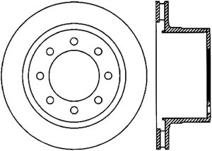 Dodge Ram 4000 Brake Rotor (1) - Rear Left - Stoptech - Slotted Cryo - Black - `05-`08