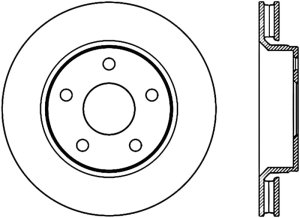 Jeep Wrangler JK Brake Rotor (1) - Front Right - Stoptech - Slotted/Cryo Treated - Black - 2018